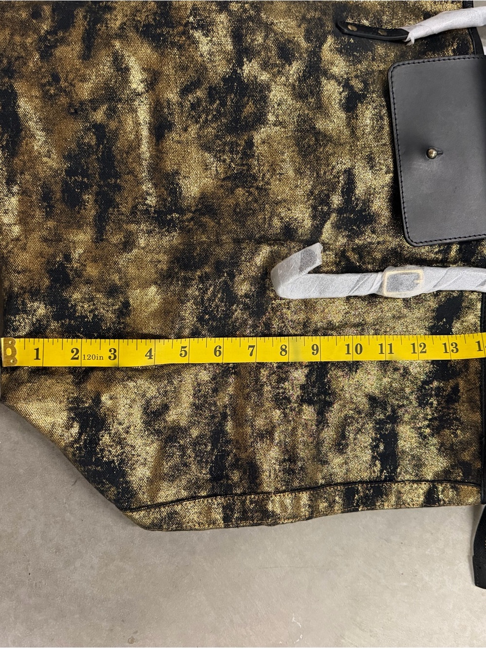 Kempton & Co - RARE - Black Gold Splatter Tote Bag - Picture 6 of 15
